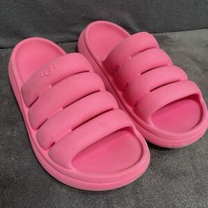 UGG Sport Yeah Slip-On Sandals Shoes Neon Pink Women's Size 9 US As Shown Rubber